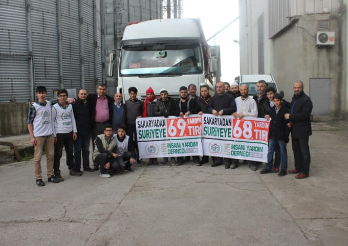 Sakarya'dan Suriye'deki iç savaş mağdurlarına yardım 