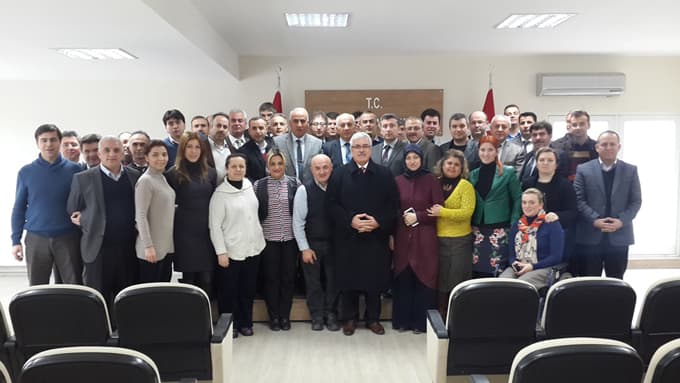 Cevherli mesai arkadaşlarına veda etti