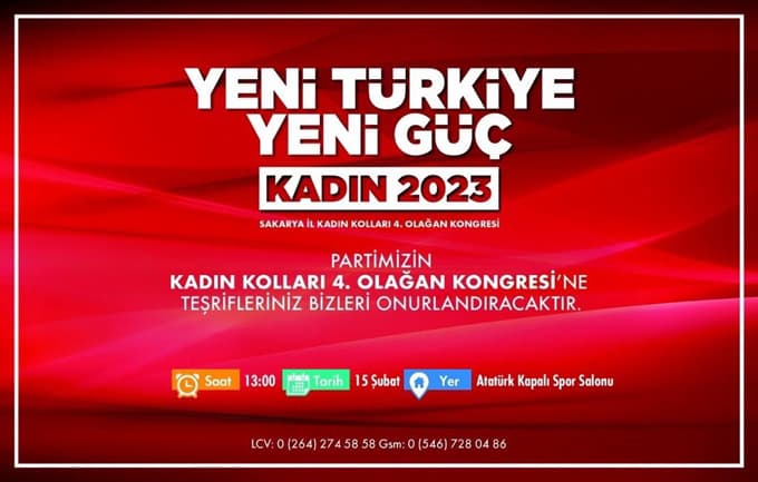 AK Parti İl Kadın Kolları kongresi pazar günü yapılacak