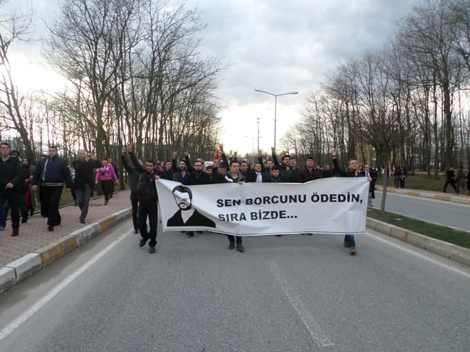 Sakarya'da Fırat Çakıroğlu anısına yürüyüş
