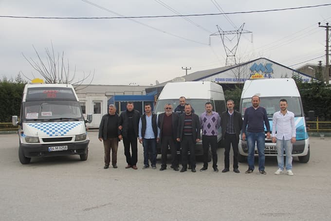 Minibüsçülerden birleşime tam destek