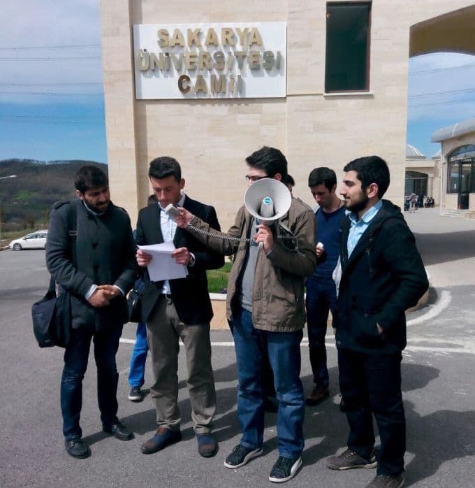 ODTÜ'de yaşanan olayları protesto ettiler