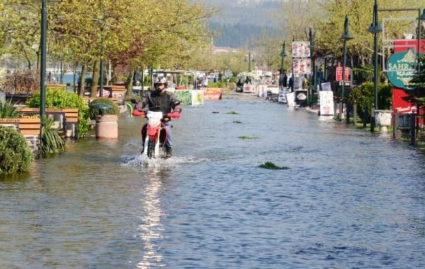 Sapanca Gölü'nde manzara tersine döndü