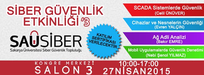 SAÜ'de sertifikalı siber güvenlik etkinliği