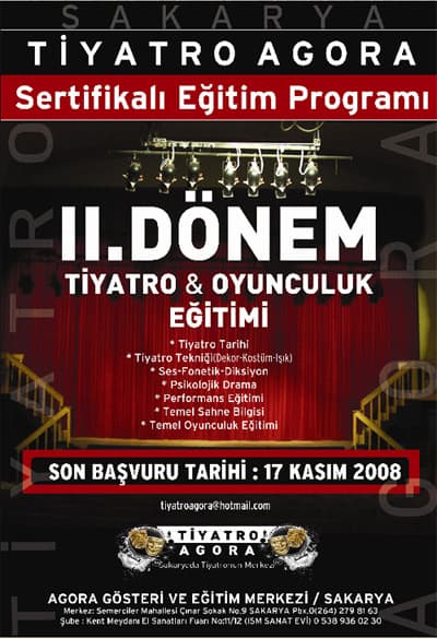 Tiyatro Agora'da Eğitim Başlıyor
