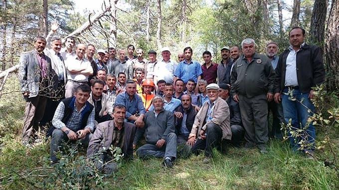 Kursiyerlere ormanda uygulamalı eğitim