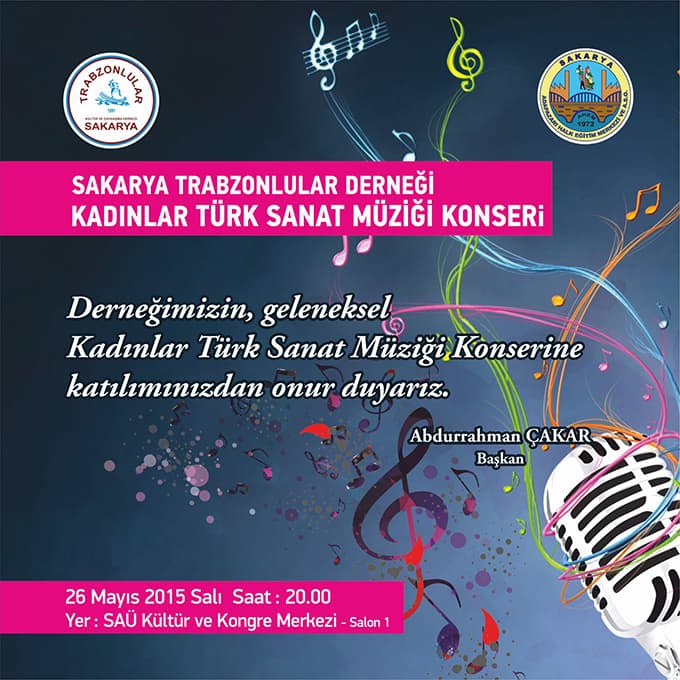 SAÜ Kongre Merkezi'nde konser var