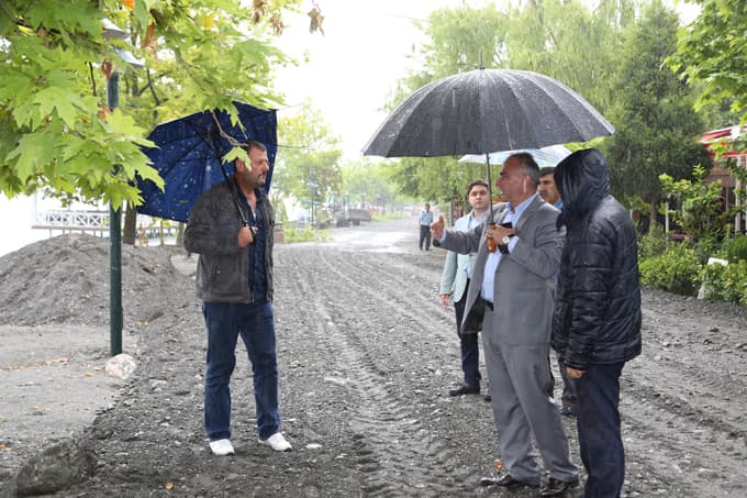 Sapanca Sahili'nde düzenleme çalışmaları devam ediyor