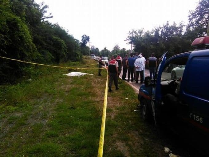 Yol kenarında feci ölüm