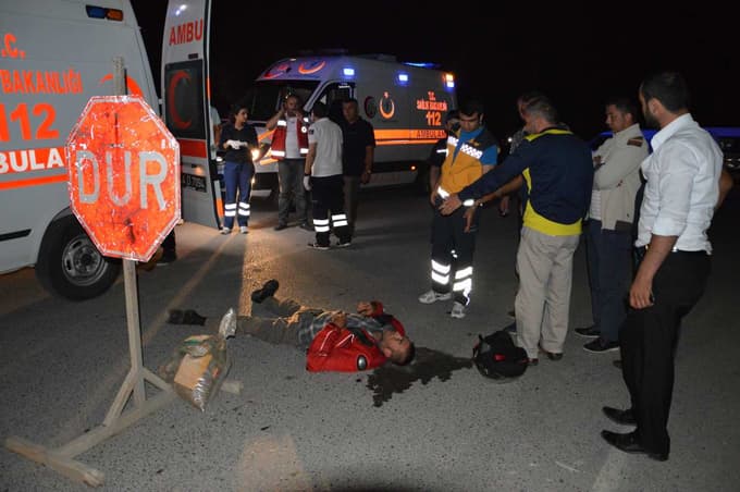 Alkollü kullandığı motosikletiyle kaza yaptı