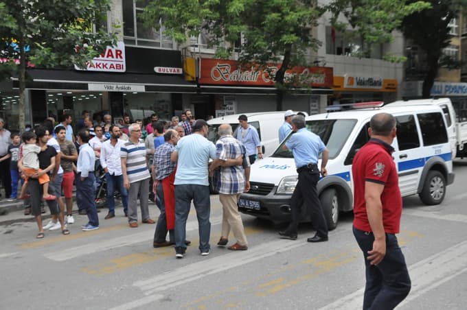 Trafik kazası sonrası arbede çıktı