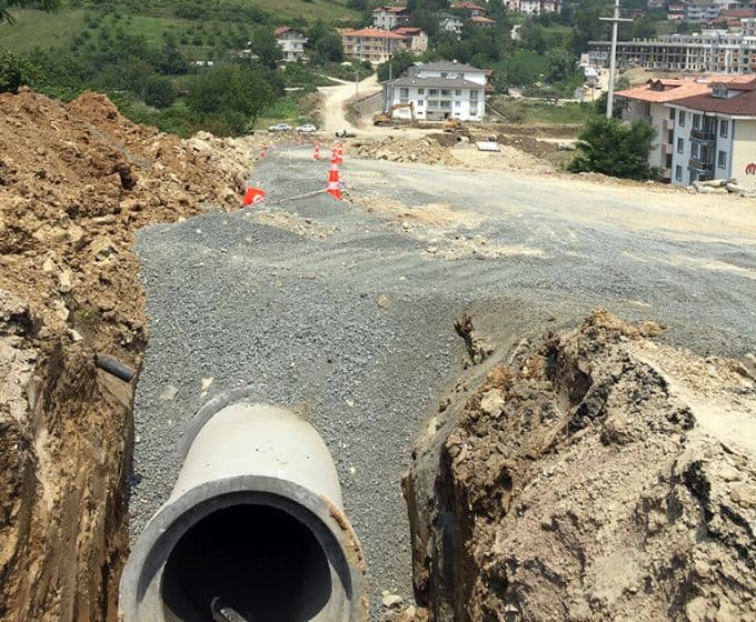 Yeni bulvara, 3 km'lik kanalizasyon hattı