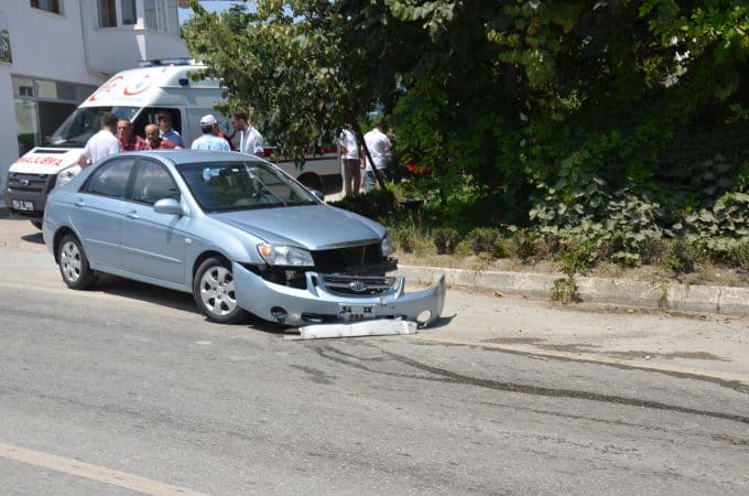 Kontrolünü kaybetti, kaldırama çarparak durabildi