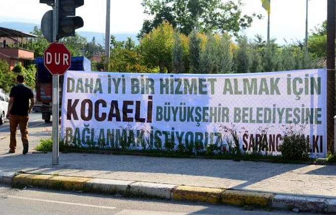 Sapanca'da "Kocaeli'ne bağlanmak istiyoruz" eylemi