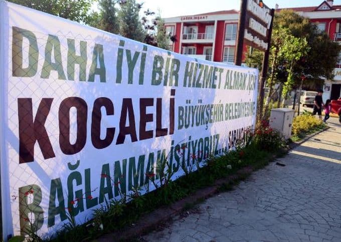 Sapanca'da "Kocaeli'ne bağlanmak istiyoruz" eylemi