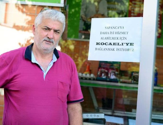 Sapanca'da "Kocaeli'ne bağlanmak istiyoruz" eylemi