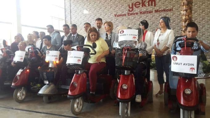 Engellilere 50 tane akülü araç dağıtılacak