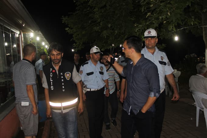 Karasu'da eğlence mekanlarına operasyon