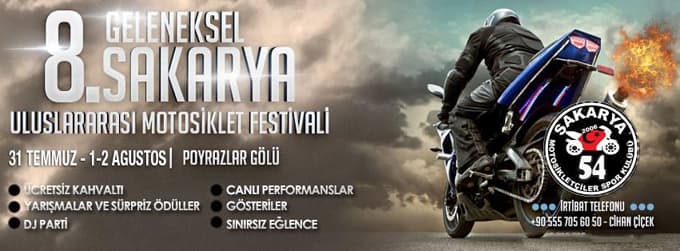Sakarya Motosiklet Festivali düzenleniyor