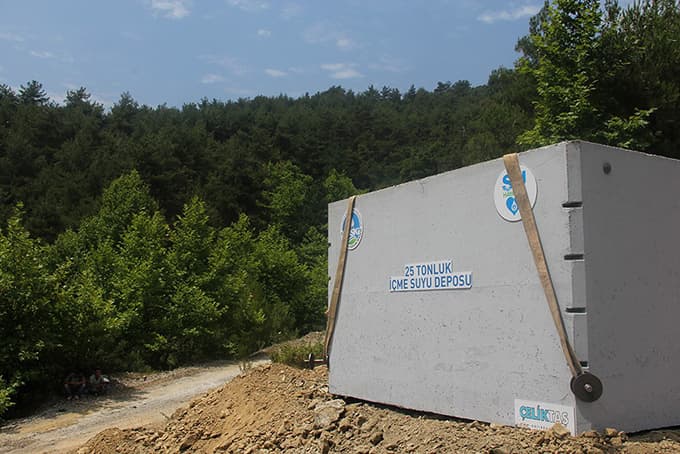 İçmesuyu depoları mahallelere yerleştirilmeye başlandı