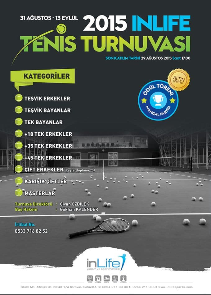 İnlife'tan ödüllü Tenis Turnuvası...