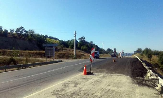 Taraklı'da çöken yol onarıldı