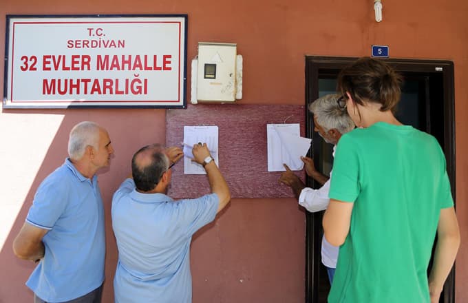 Muhtarlık bölgesi seçmen listeleri askıya çıktı 