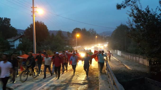 Saldırı Akyazı ilçesinde de protesto edildi