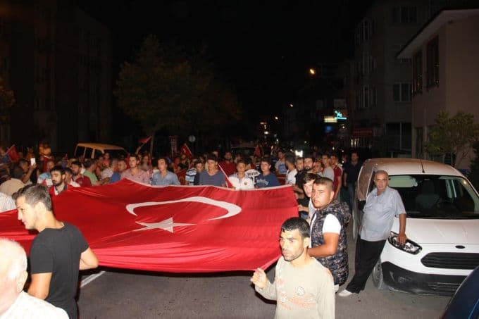 Söğütlü'de teröre lanet yürüyüşü