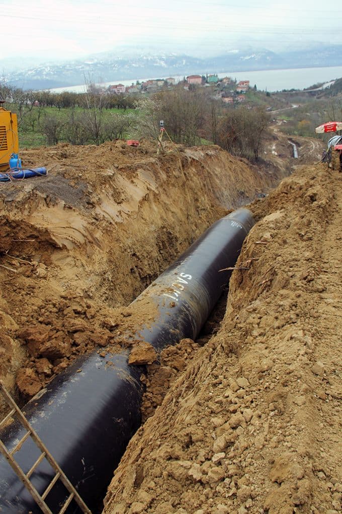16 km'lik çelik isale hattı, yarın açılıyor