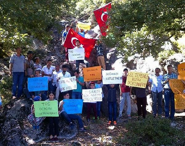 SİT alanına taş ocağı izni verilmesine köylülerden tepki