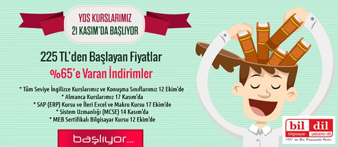 "YDS kurslarımız 21 Kasım'da başlıyor"