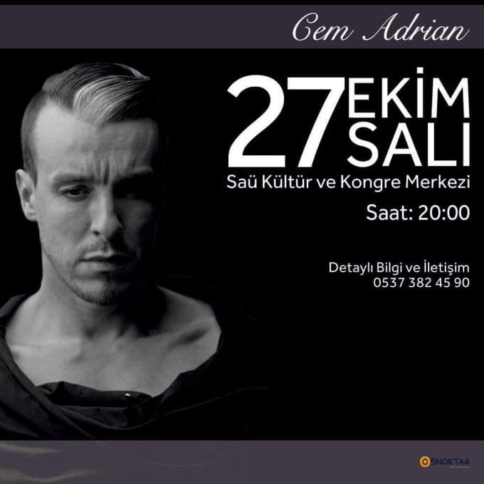 Cem Adrian konser vermek için Sakarya'ya geliyor