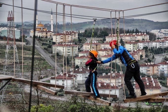 Öğrenciler, Macera Park'ta yeteneklerini keşfediyor
