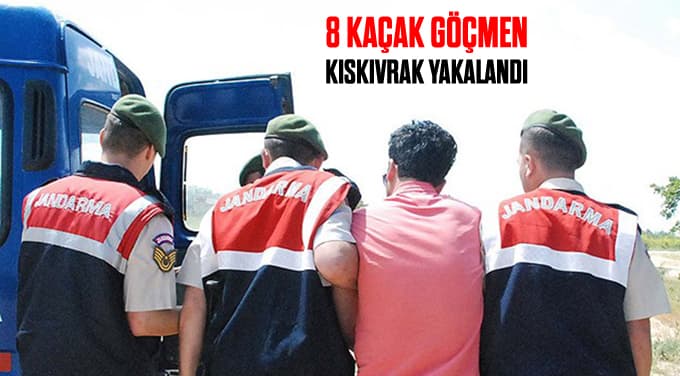 8 kaçak göçmen kıskıvrak yakalandı