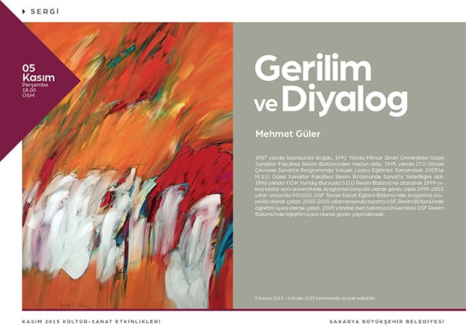 "Gerilim ve Diyalog" resim sergisi 5 Kasım'da OSM'de