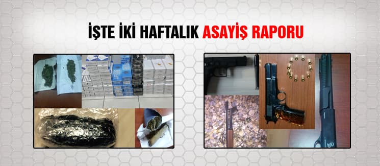 İşte iki haftalık asayiş raporu