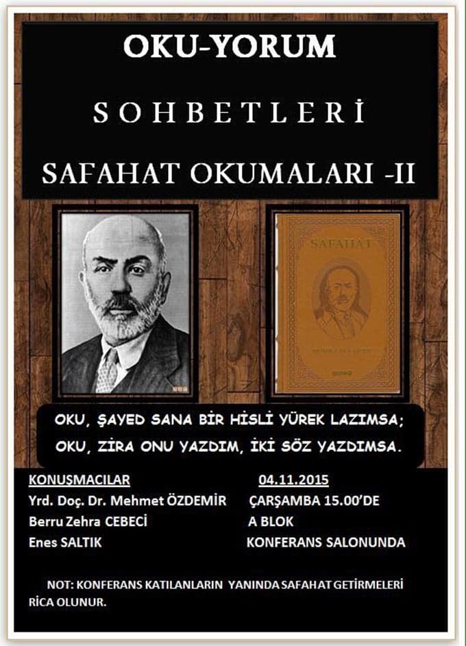 SAÜ'de "Oku-Yorum Sohbetleri" 11 Kasım'da