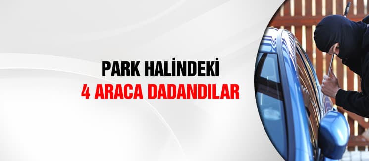 Hırsızlar park halindeki araçlara dadandı