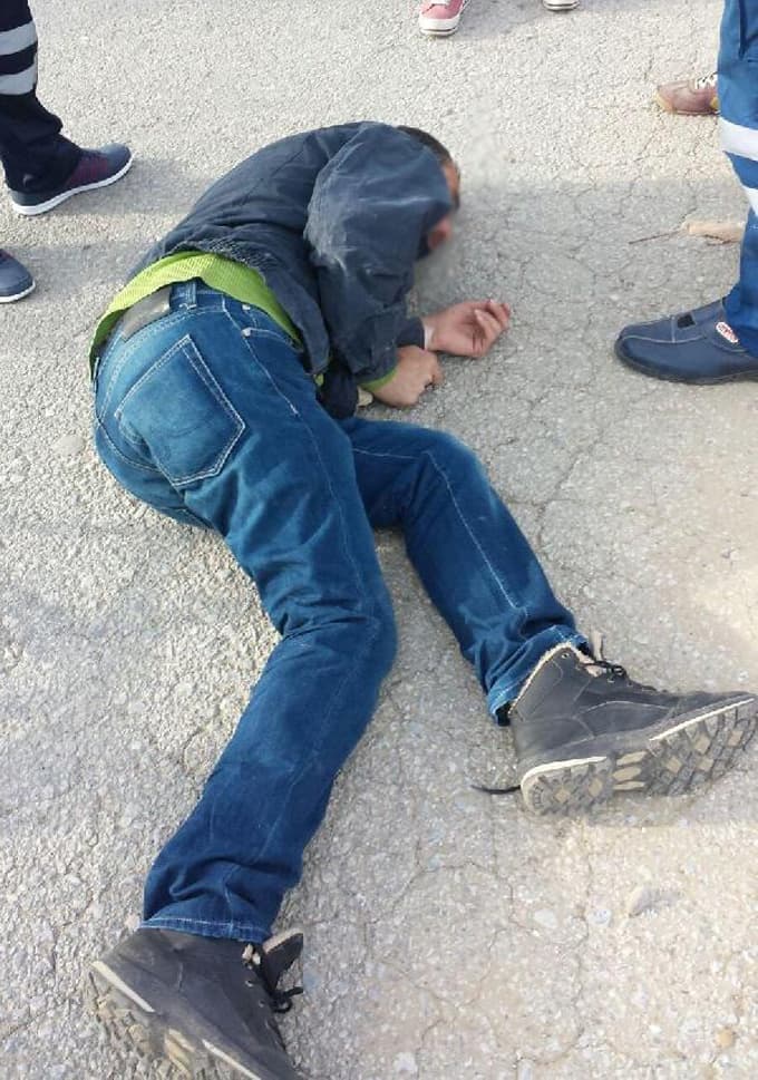 Bisiklet kullanırken uyuşturucu krizine girdi