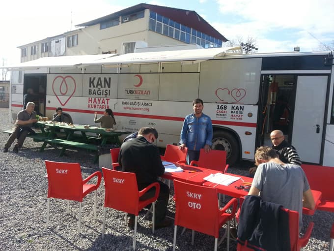 Kan Bağışı Kampanyası'na yoğun katılım
