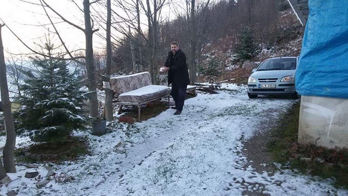 Yılın ilk karı Keremali Dağı'na düştü