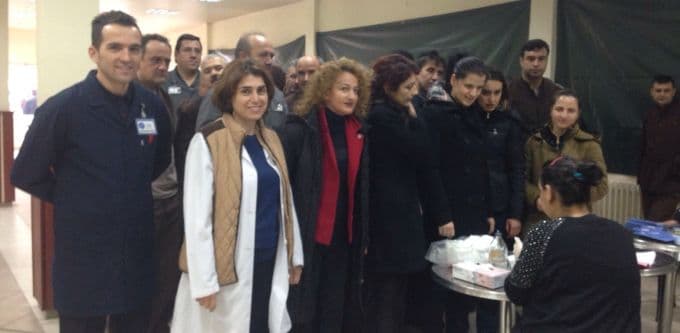 300 memur diyabet kontrolünden geçti