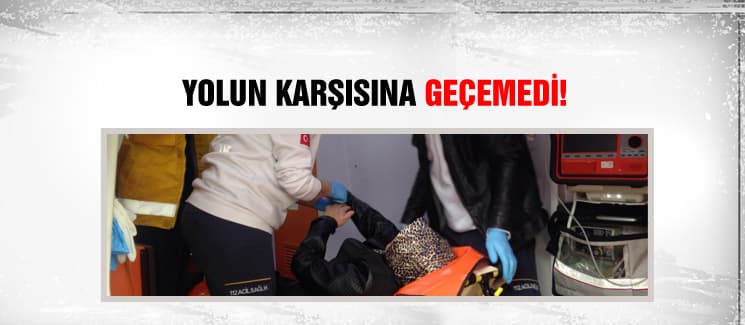 Yolun karşısına geçemedi