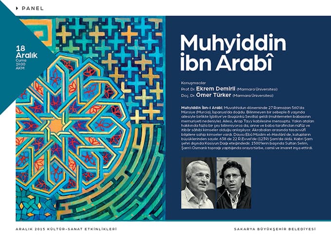 İbn Arabî bu programda konuşulacak