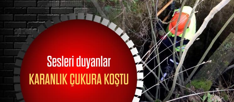 Çukurdan sesleri gelince farkedildiler