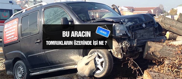 Yeni açılan yolda kaza