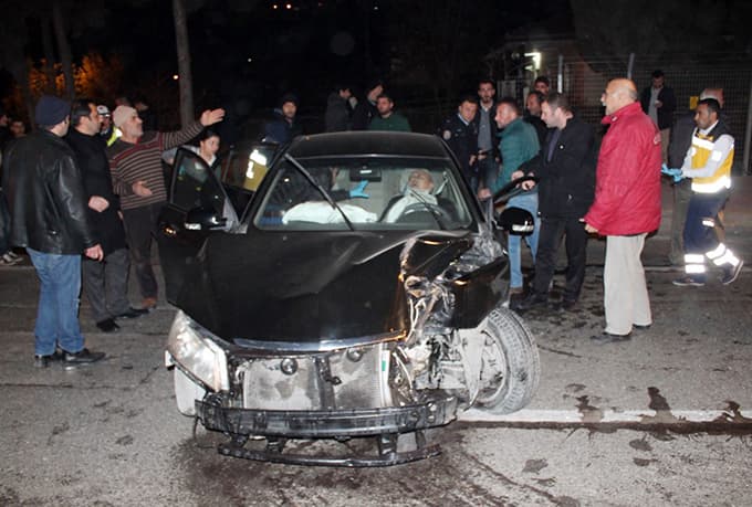 Yola dökülen yağ kazaya sebep oldu