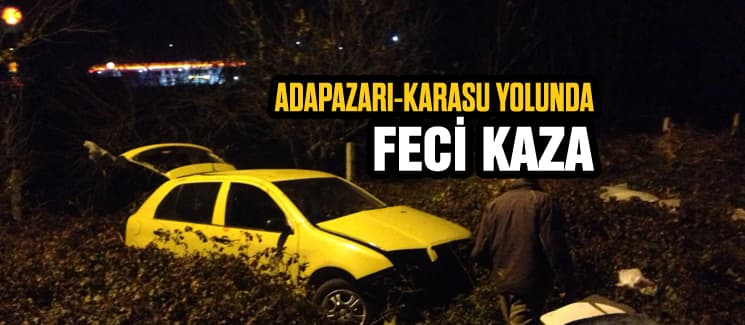 Adapazarı Karasu yolunda feci kaza