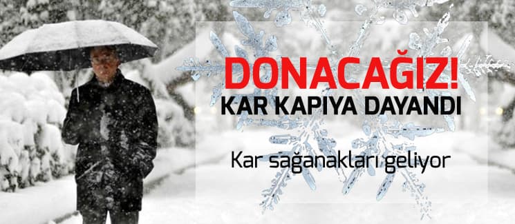Kar sağanakları geliyor...